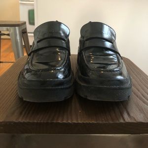 Zara platform loafers, black, size 36